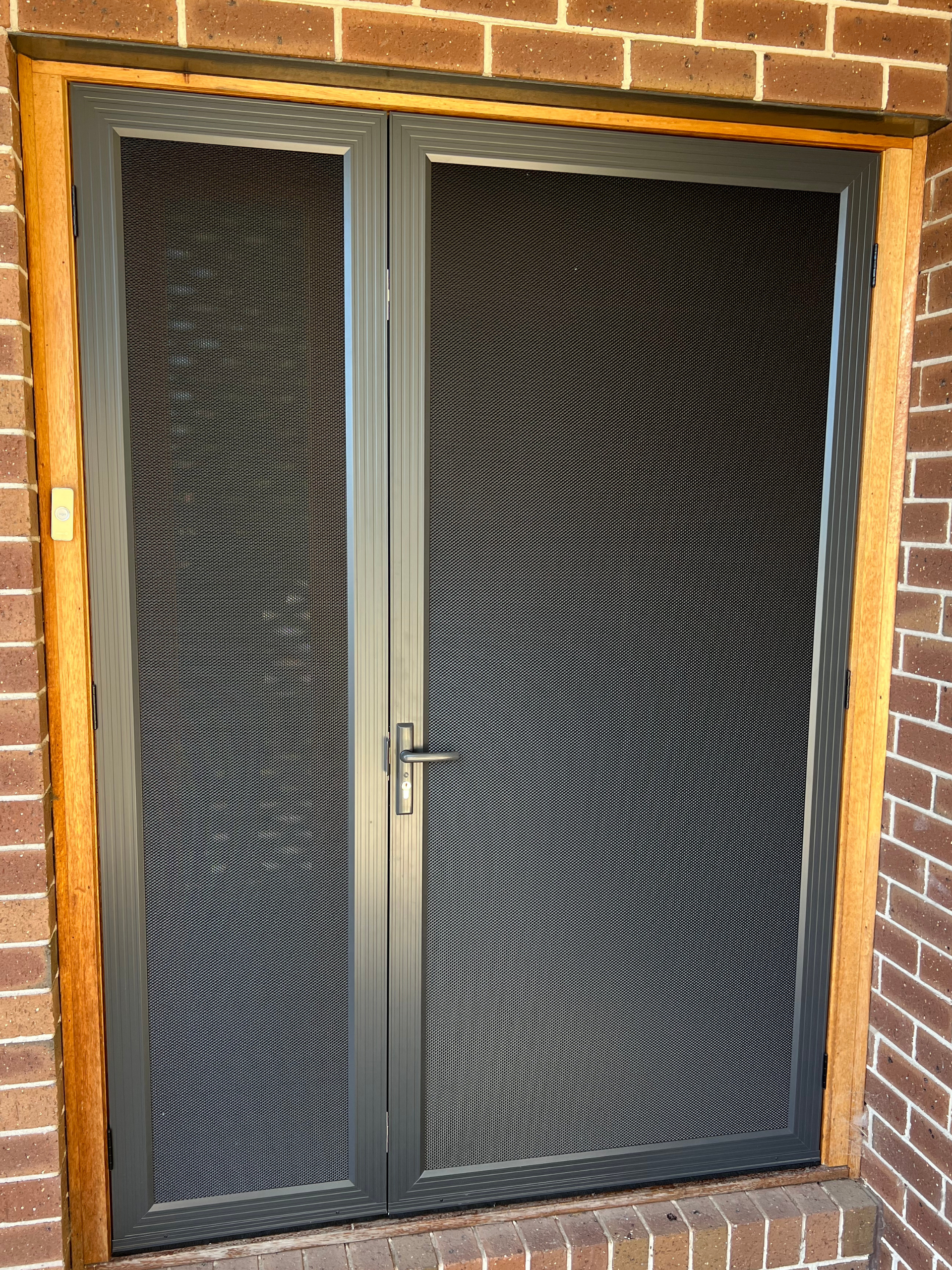 Aluminium Security Door with Side Panel